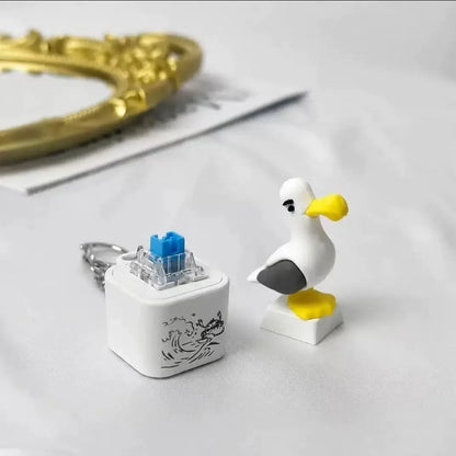 MineSquawk™ Button Keychain 🐦🔊 – Click, Laugh & Light Up
