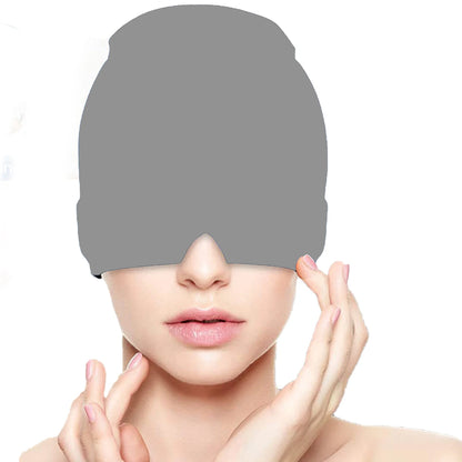 Gel Hot Cold Therapy Headache Migraine Relief Cap For Chemo,Sinus,Neck Wearable Therapy Wrap Stress Pressure Pain Relief Massage