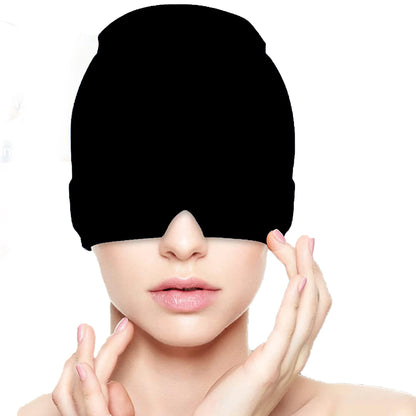 Gel Hot Cold Therapy Headache Migraine Relief Cap For Chemo,Sinus,Neck Wearable Therapy Wrap Stress Pressure Pain Relief Massage