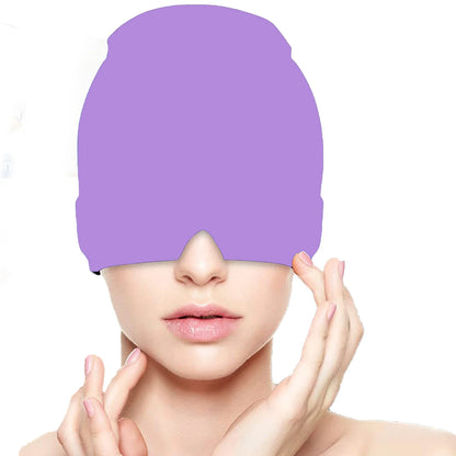 Gel Hot Cold Therapy Headache Migraine Relief Cap For Chemo,Sinus,Neck Wearable Therapy Wrap Stress Pressure Pain Relief Massage
