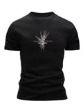 Mens Hip-Hop Crew-Neck Short-Sleeve T-Shirt