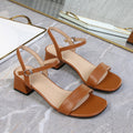 Plus-size Chunky-heel Strappy High-heeled Sandals