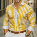 Mens Long-sleeve Striped Shirt