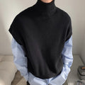 Autumn Top Laid-back Style Loose-fitting Short Knit Sweater For Men