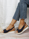 Plus-size Jute-strap Bow Sandals
