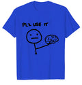 Brain-themed Funny Graphic Loose-fit Crewneck T-shirt