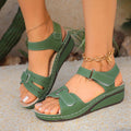 Retro Womens Sandals Stitched Espadrilles Plus Size