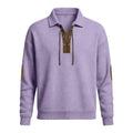 Mens Fashion Solid-Color Long-Sleeve Loose-Fit Sweatshirt