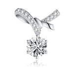 S925 Sterling Silver Bowknot Stud Earrings, 1ct D-VVS1 Moissanite, Pave Ribbon Design, Platinum Plated 3.5g, GRA Certified Jewelry Gift Box