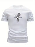 Mens Hip-Hop Crew-Neck Short-Sleeve T-Shirt