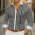 Mens Long-sleeve Striped Shirt