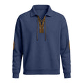 Mens Fashion Solid-Color Long-Sleeve Loose-Fit Sweatshirt