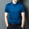 Men's Solid Color Button Short-sleeved Shirt Top