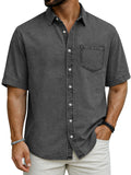 New Mens Short-sleeve Casual Shirt