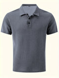 Mens Shirt Collar Summer Solid Color