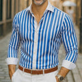 Mens Long-sleeve Striped Shirt
