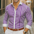 Mens Long-sleeve Striped Shirt