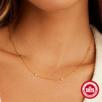S925 Sterling Silver Heart Layered Choker Necklace For Women