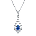 S925 Sterling Silver Teardrop Necklace, 1ct D-VVS1 Moissanite & Lab-Grown Gems, Platinum Plated 2.7g Women's Jewelry With GRA Certificate Gift Box
