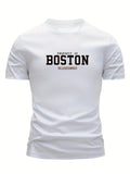 Mens Hip-Hop Crew-Neck Short-Sleeve T-Shirt