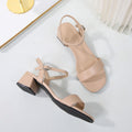 Plus-size Chunky-heel Strappy High-heeled Sandals