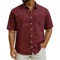 New Mens Short-sleeve Casual Shirt
