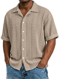 New Mens Jacquard Short-sleeve Shirt