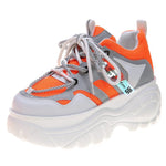 Lightweight Platform Gradient Color Casual Sneakers
