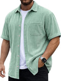 Mens Corduroy Short-Sleeve Shirt