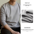 Mens Solid-color Crew-neck Casual Undershirt