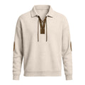 Mens Fashion Solid-Color Long-Sleeve Loose-Fit Sweatshirt