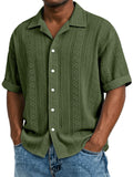New Mens Jacquard Short-sleeve Shirt