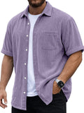 Mens Corduroy Short-Sleeve Shirt