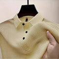 Mens Shirt Collar Summer Solid Color
