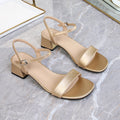 Plus-size Chunky-heel Strappy High-heeled Sandals